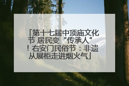 第十七届中顶庙文化节 居民变“传承人”！右安门民俗节：非遗从展柜走进烟火气
